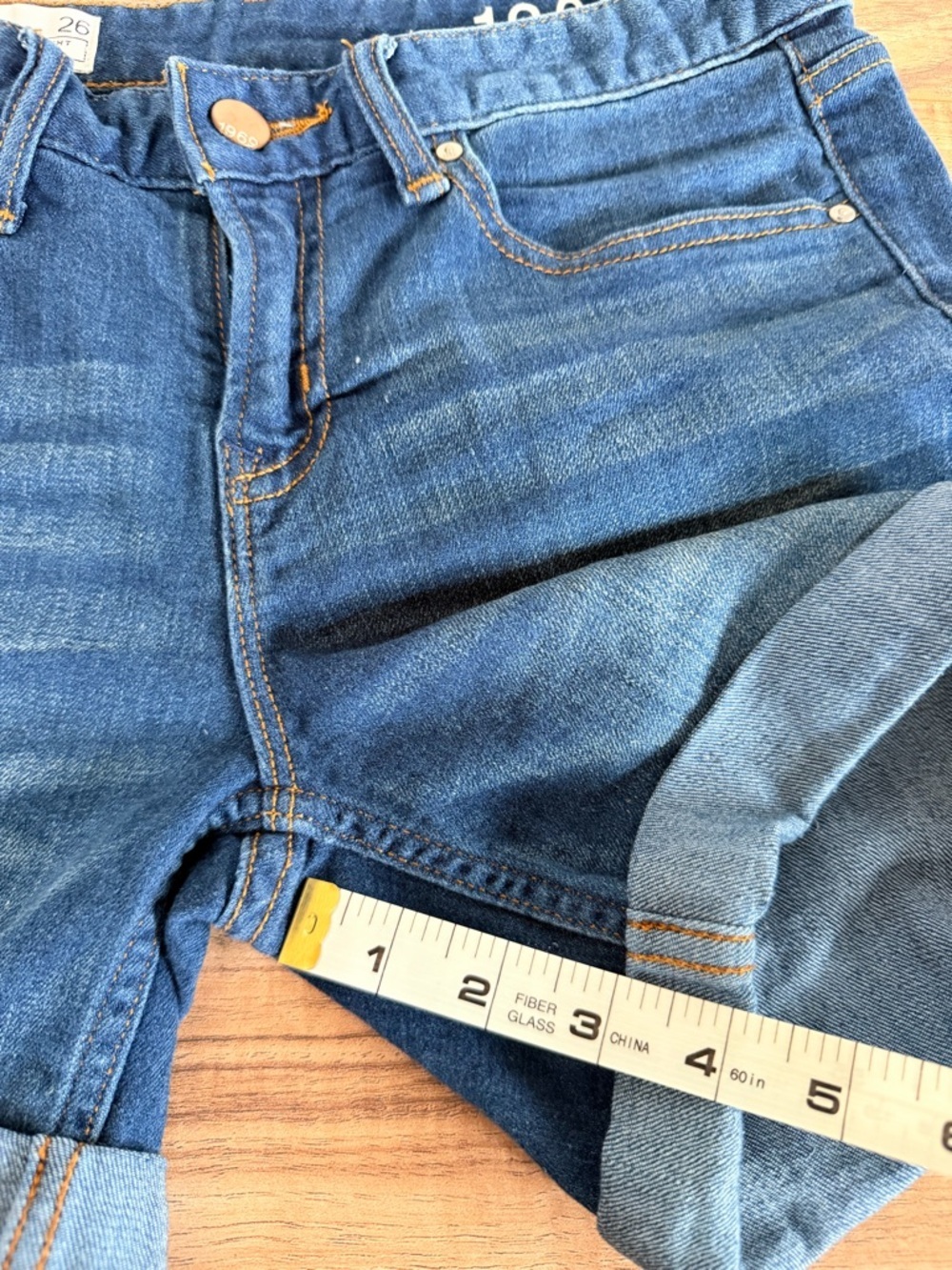GAP Women's Blue Rolled Cuff Denim Shorts - Picture 7 of 7